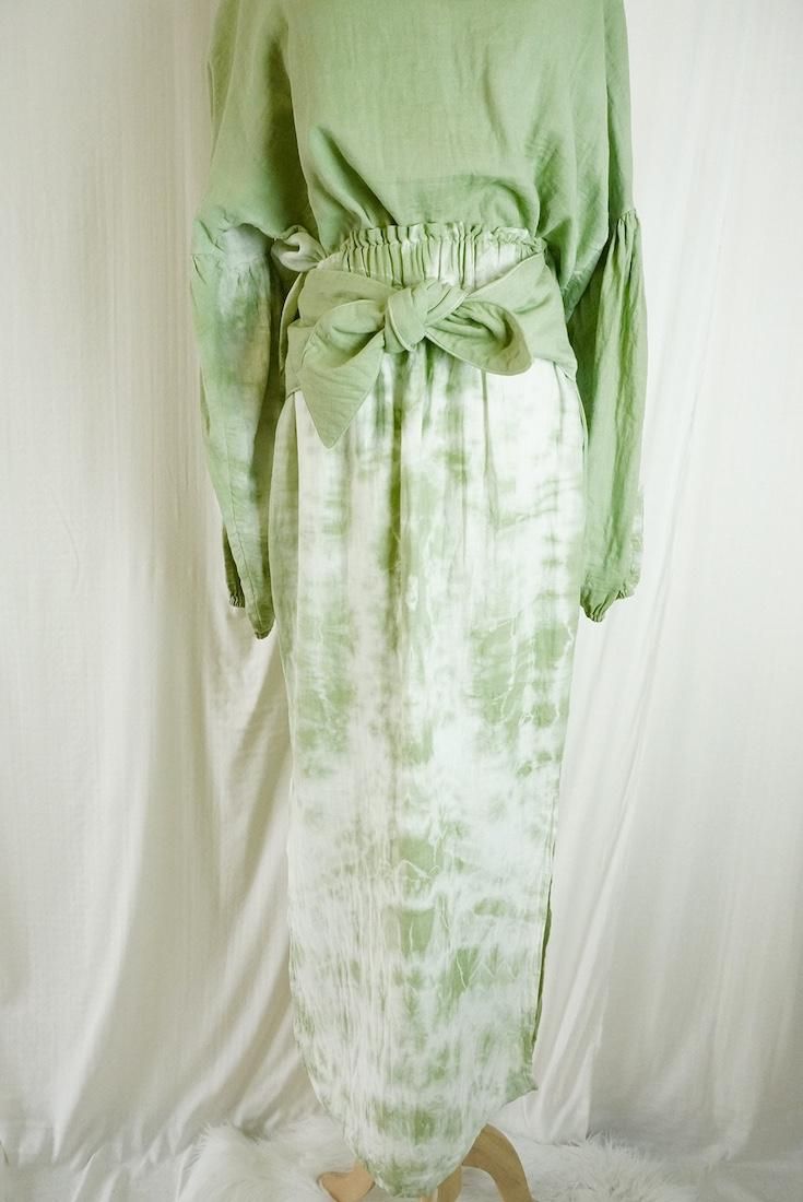 W-gauze Ribbon skirt