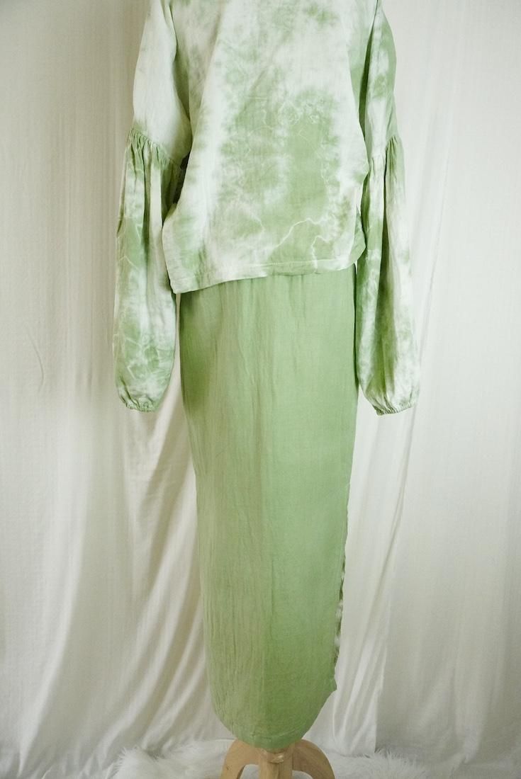 W-gauze Ribbon skirt