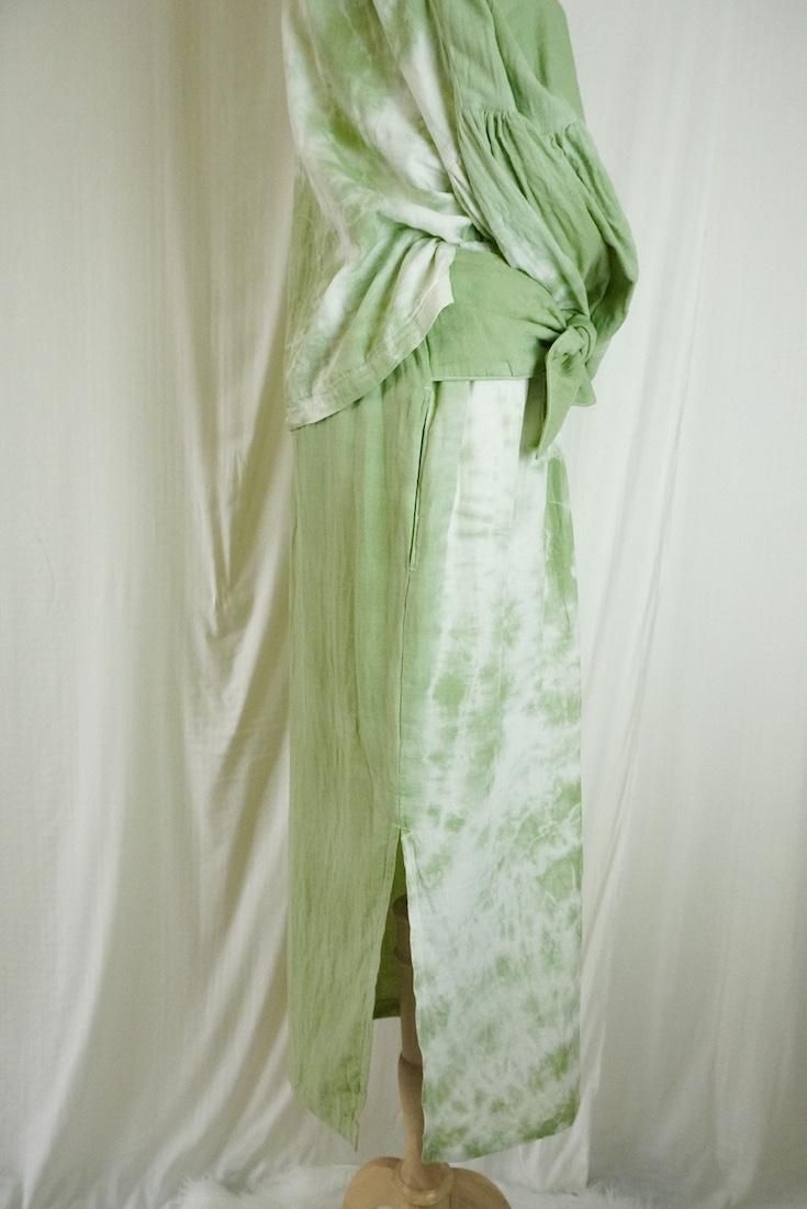 W-gauze Ribbon skirt