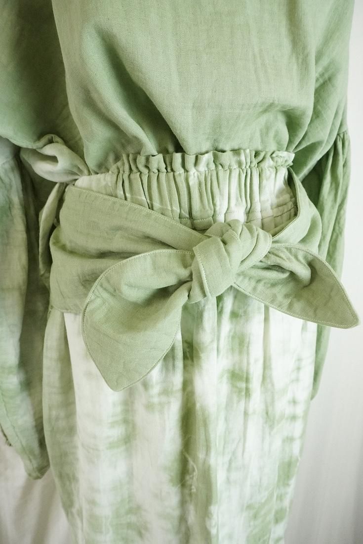 W-gauze Ribbon skirt