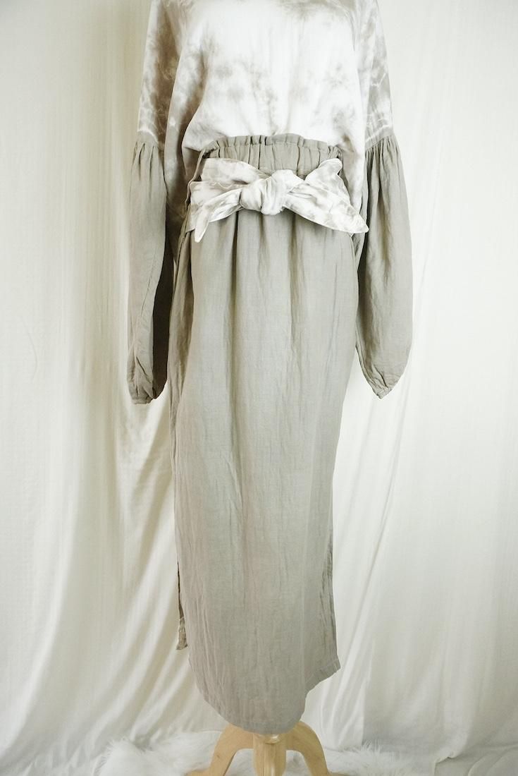 W-gauze Ribbon skirt