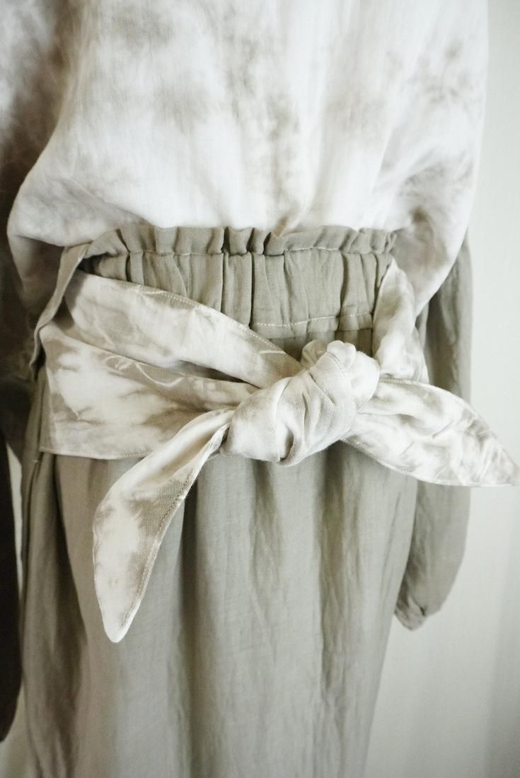 W-gauze Ribbon skirt