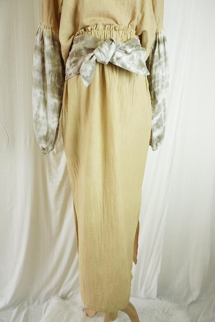 W-gauze Ribbon skirt