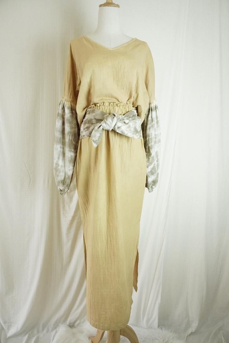 W-gauze Ribbon skirt