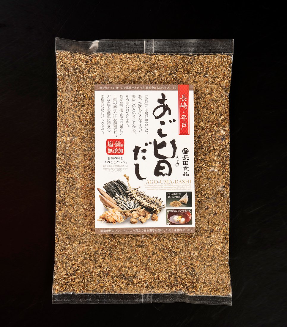 業務用 あご旨だし粉末（500g） - 長田食品｜長崎県平戸市より、職人の手による本物の味をお届け致します。