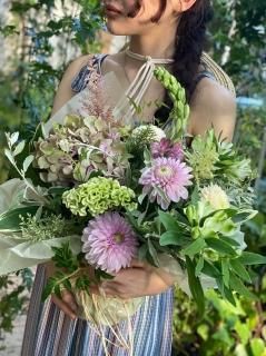 pink&green bouquet