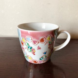 九谷焼マグカップ　ハートピア　銀舟窯