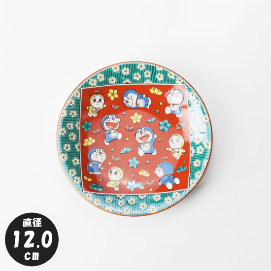 ドラえもん小皿(12.0cm) 木米風・梅花 ドラえもん小皿(12.0cm) 木米風・梅花