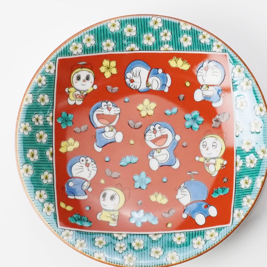 ドラえもん小皿(12.0cm) 木米風・梅花 ドラえもん小皿(12.0cm) 木米風・梅花