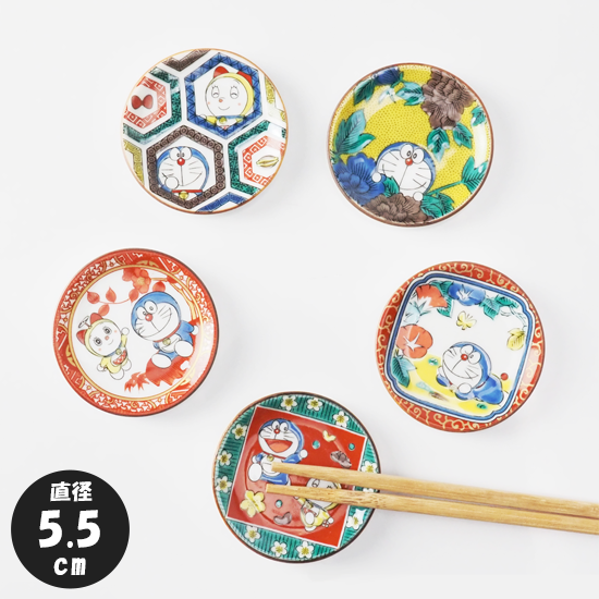 ドラえもん豆皿セット（5.5cm） 歴代画風