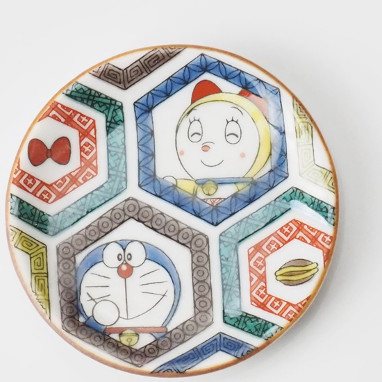 日本未入荷 ドラえもん豆皿セット（5.5cm） 歴代画風 食器