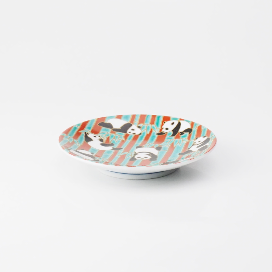 縁起豆皿(9.5cm) パンダ/青郊窯 縁起豆皿(9.5cm) パンダ/青郊窯