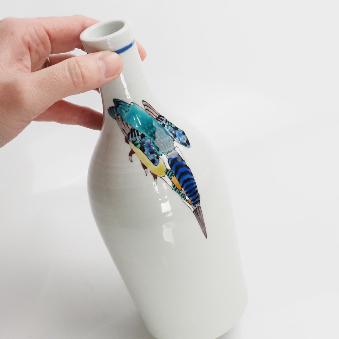 【未使用品】 小口瓶（花瓶） 【限定品】 川蝉／武腰潤 工芸品