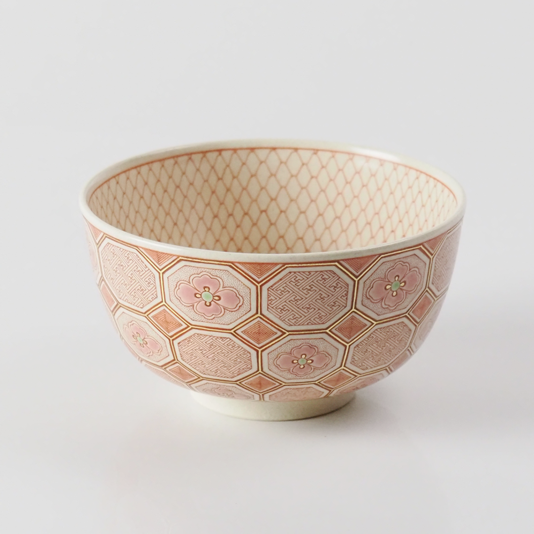 抹茶碗 赤絵幾何学文/林美佳里 抹茶碗 赤絵幾何学文/林美佳里
