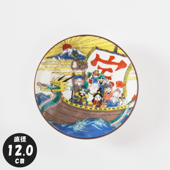 九谷焼 6号七福神 盛（台付） 九谷焼マルヨネ 陶芸窯和陶房