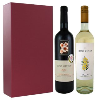 【ワインギフト】<br>アルゼンチンワイン  赤白ワイン2本<br>素晴らしきワイン<br>クラシック マルベック<br>優れたトロンテス<br>本州・四国送料無料 ギフト2本箱入