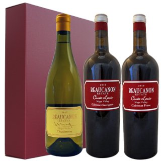 【ワインギフト】<br>カリフォルニア 赤＆白ワイン 3本セット<br>ナパ・ヴァレー<br>本州・四国送料無料 ギフト3本箱入