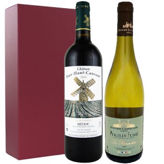【ワインギフト】フランスの赤と白。高評価の2本<br>Two outstanding highly rated red and white wines from France<br>本州・四国送料無料