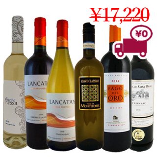  送料無料 SPECIAL PRICE<br>【 3 Red ＆ 3 White 】 <Br>アルゼンチン、イタリア、スペイン、ボルドーから6品種（赤ワイン3, 白ワイン3）