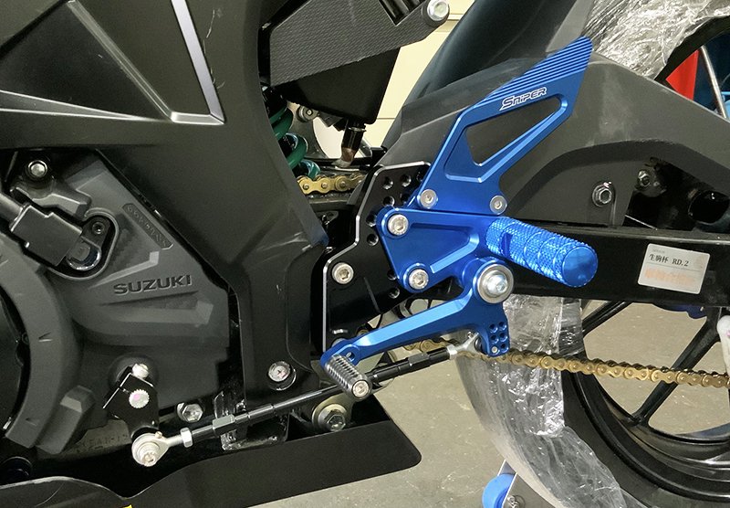 GSX-R125 GSX-R150 GSX-S125 GSX-S150 バックステップ青 ABS対応4ポジション＋ レーシング用6ポジション  SNIPER スナイパー SP0095BL 4589993472347