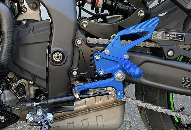 NINJA ZX-25R ZX-4R SE ストリート用 バックステップ 青