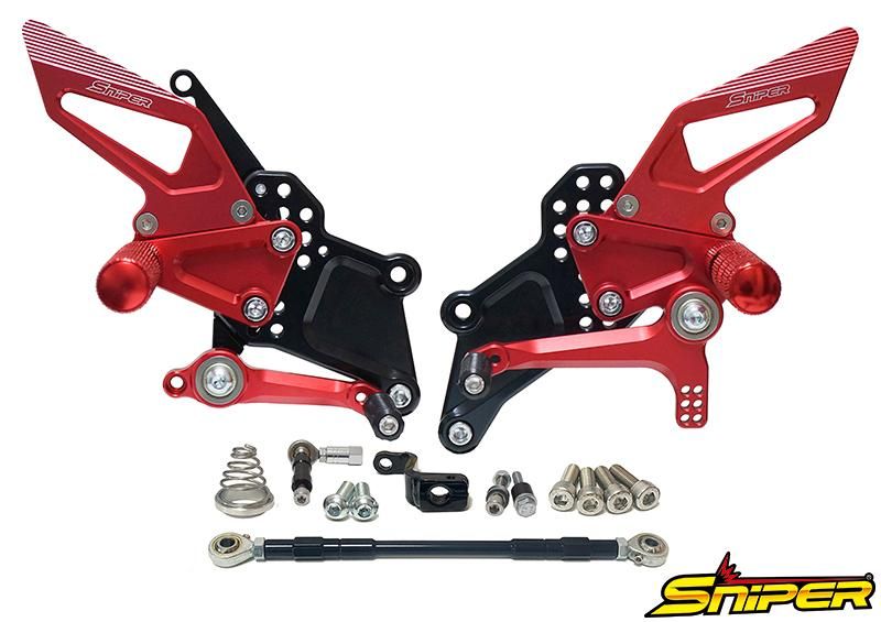 YZF-R25/YZF-R3 MT-25/MT-03 ストリート用 バックステップ 赤