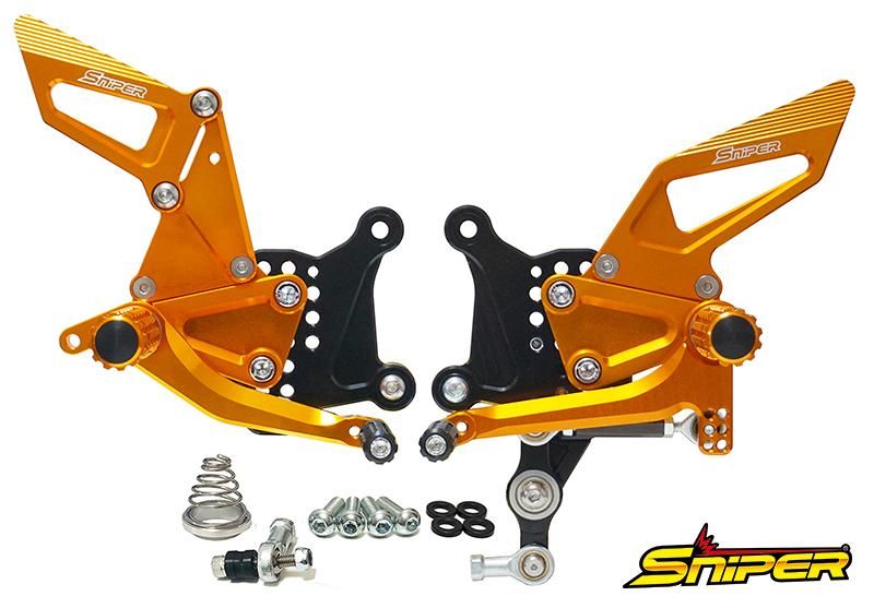 NINJA ZX-25R レース用 バックステップ 金 逆シフト専用 転倒保証付 SNIPER スナイパー SP0116GD 4589993473528