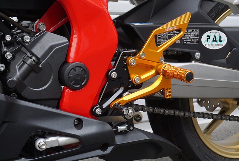 CBR250RR MC51 レース用 バックステップ 金 クイックシフター付 逆シフト専用 転倒保証付 SNIPER スナイパー SP0117QGD  4589993473542