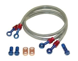 skyjacker ステンレスブレーキホース フロントリアセット tjラングラー