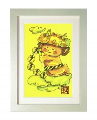 【魔除け】【家運隆盛】【子宝】鬼ヨーズ【額縁入り】 魔除け】【家運隆盛】【子宝】鬼ヨーズ【額縁入り】