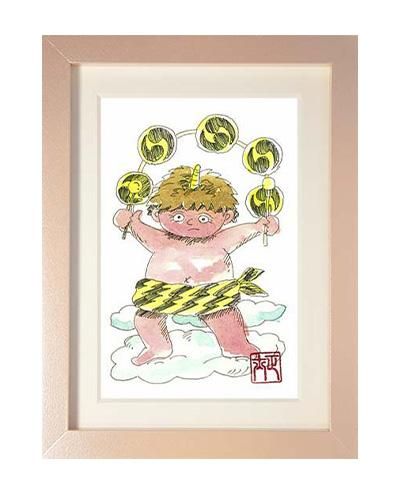 雷神守 3ピンク 中サイズ - 魔除け鬼.com | 厄除け・開運を