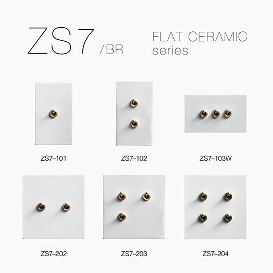 トグルスイッチプレート フラットセラミック(ZS7-203/BR トグルスイッチプレート フラットセラミック(ZS7-203/BR