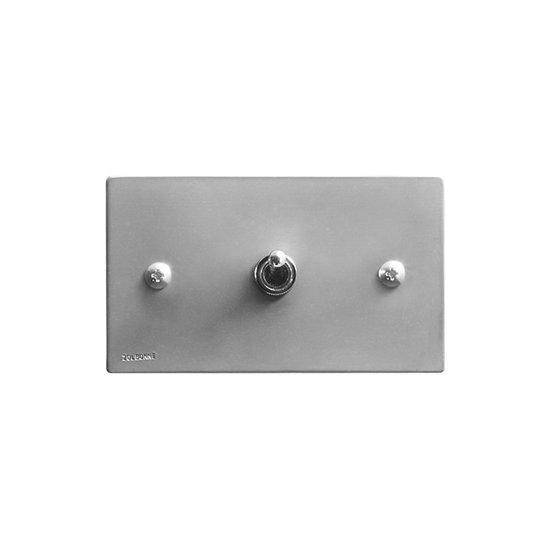 トグルスイッチプレート アルミフラット 1連/1口 ワイド | 住宅照明用