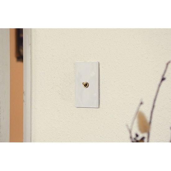 トグルスイッチプレート フラットセラミック（ZS7-103W/BR