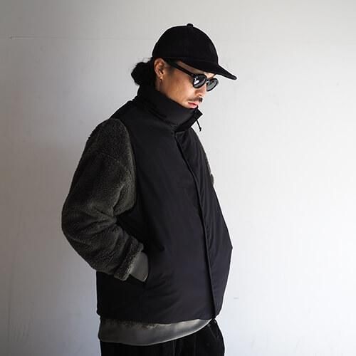 WAX(ワックス) / 中綿ベスト / Puff vest - BLACK / WX-0390 / メンズ THM - ジャケット・アウター WAX(ワックス) / 中綿ベスト / Puff vest - BLACK / WX-0390 / メンズ THM - ジャケット・アウター
