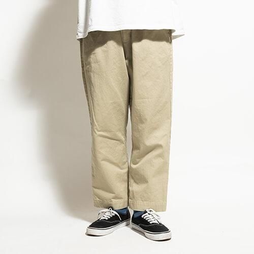 WAX THM チノビーチパンツ チョコレートブラウン メンズ