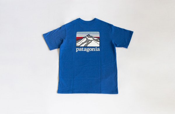 Patagonia(パタゴニア)M’s Line Logo Ridge Pocket Responsibili-Tee(Bayou Blue)