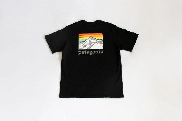 Patagonia(パタゴニア)M’s Line Logo Ridge Pocket Responsibili-Tee(Black)