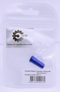 【CNC prodct】AK用ダブル０リングショートノズル（ノズル長19.73mm）　スタンダード電動ガン用
