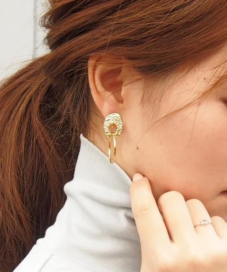 SALON◇Texture Plate Earring - TRANSIT ACCESSORY
