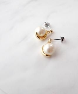 Metal glass pearl pierce ~Swing~