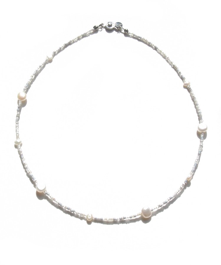 Freshwater pearl × beads necklace