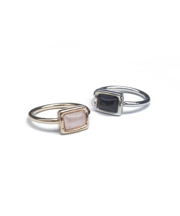 natural stone pinky ring