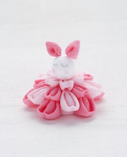 キット]桜うさぎ（２５a）ピンク - つまみ細工 すずまち