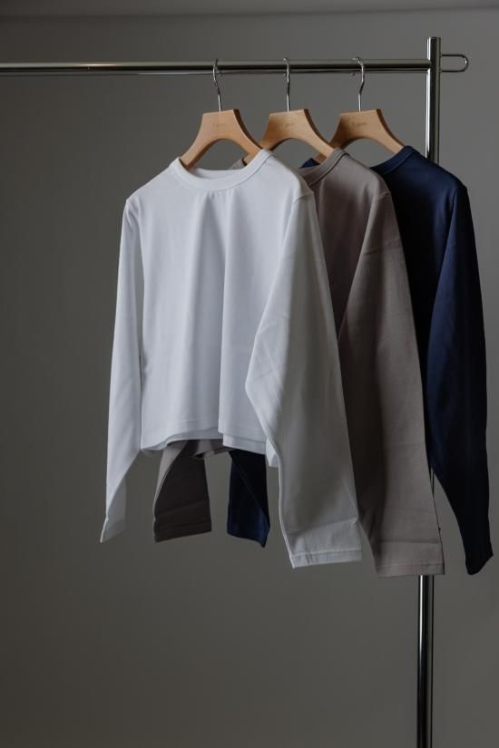 新品　T. japan sweat cropped tops スウェット　グレー TANAKA スウェット 「TANAKA/タナカ」THE SWEATSHIRT HEATHER