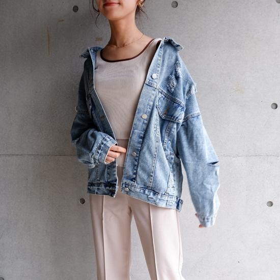 デニムダメージgジャン Fun Onlinestore