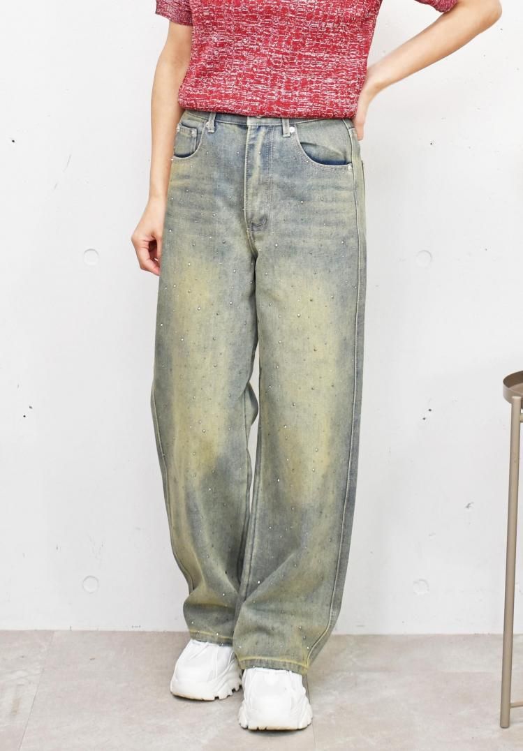 ラインストーンデニムパンツ - FUN OnlineStore ラインストーンデニムパンツ - FUN OnlineStore