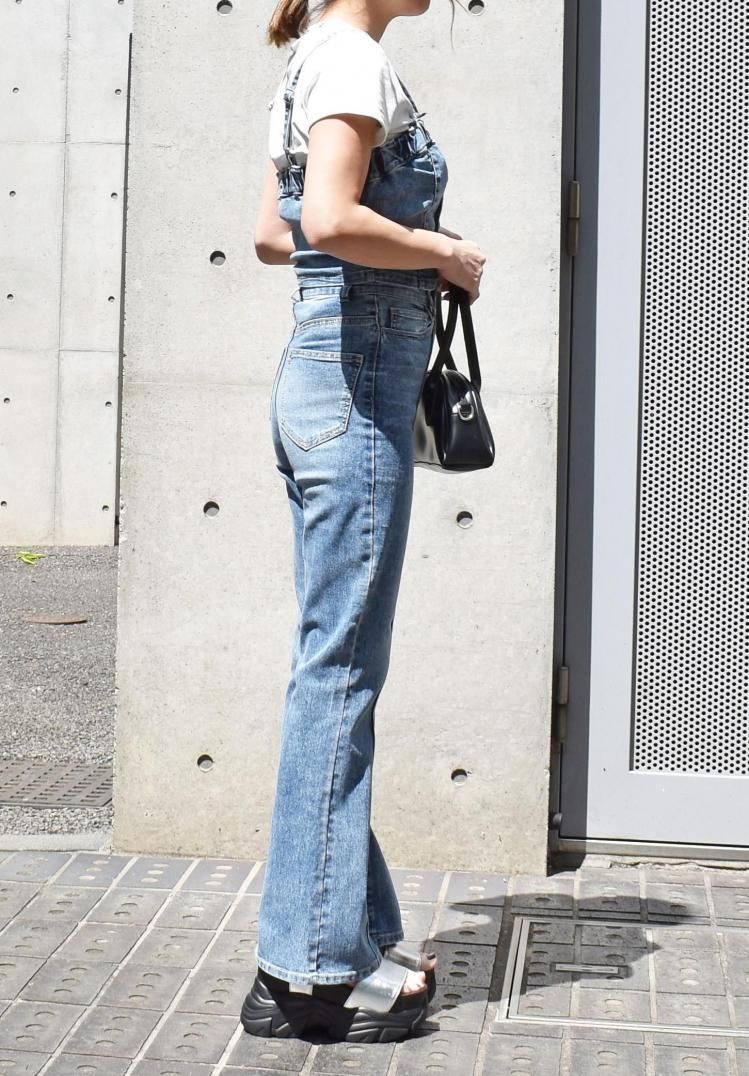 セール】【デニムセットアップ】デニムビスチェ×デニムパンツ2点