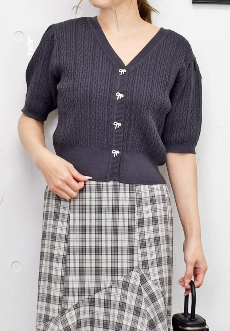 カーディガン ケーブルリボンカーデ レディース ケーブルリボンカーデ - FUN OnlineStore