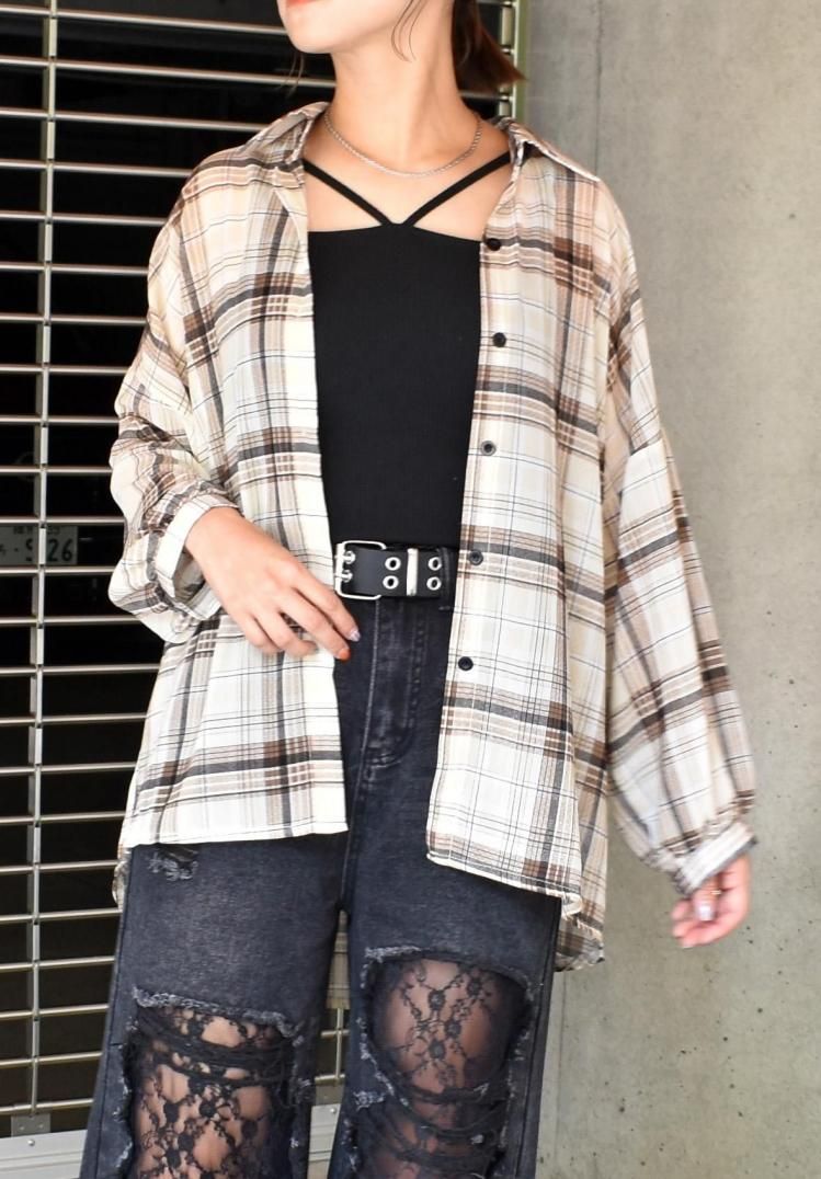 シアーチェックシャツ - FUN OnlineStore